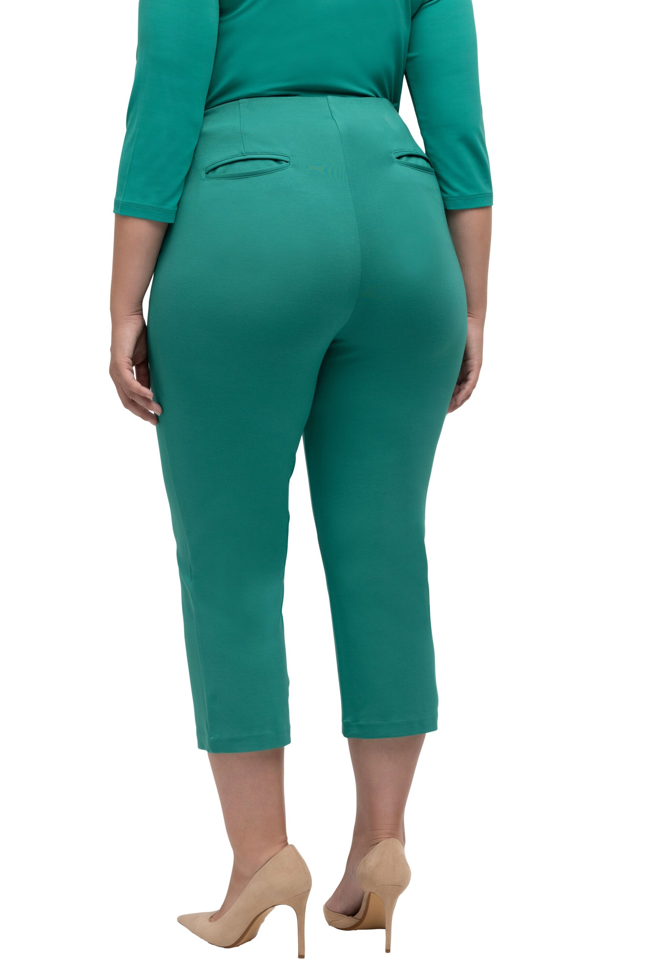 Ulla Popken Regular Hose in Grün