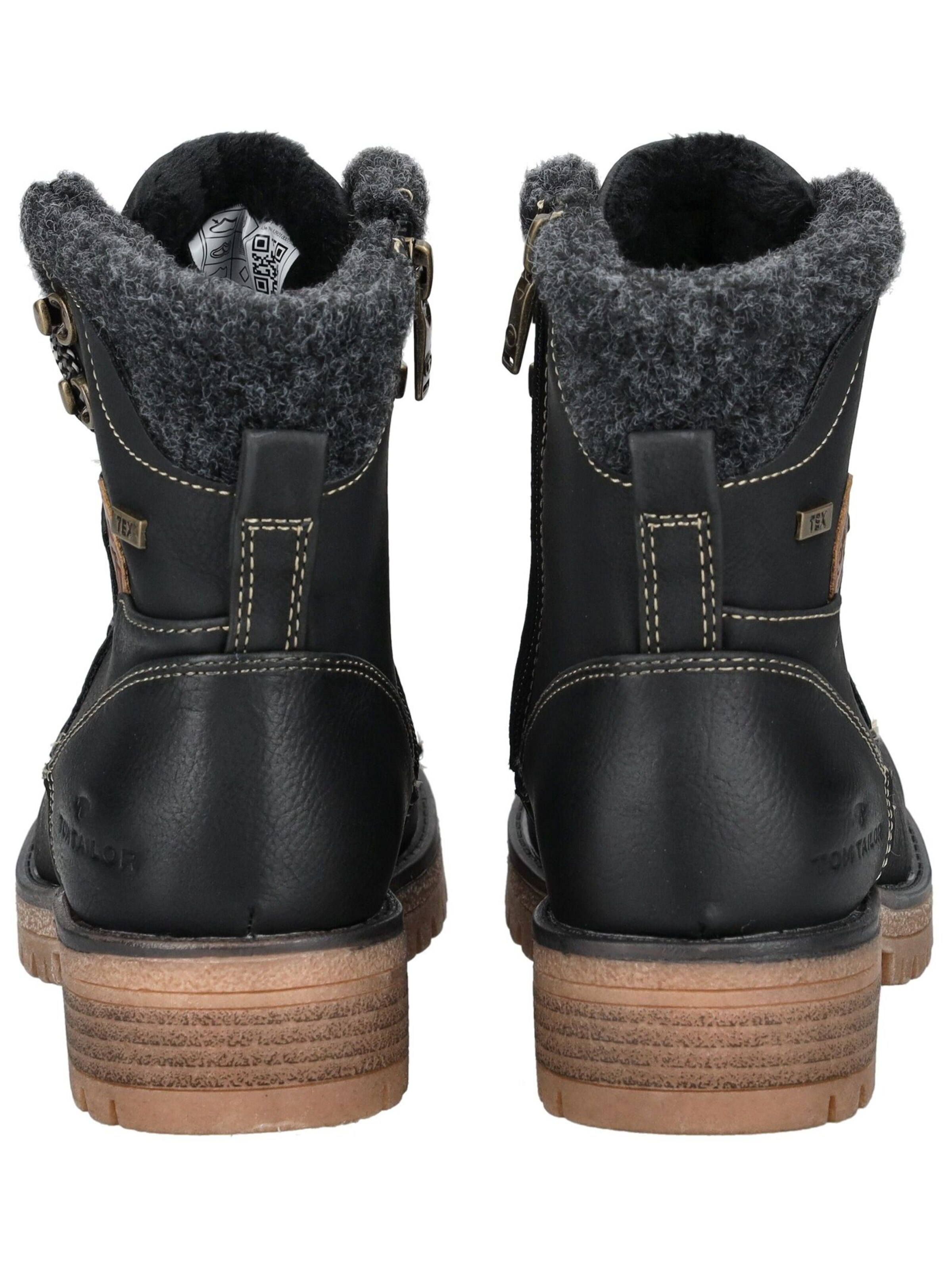 Bottines à lacets TOM TAILOR en noir