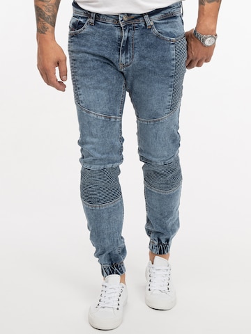 Rock Creek Tapered Jeans in Blue: front