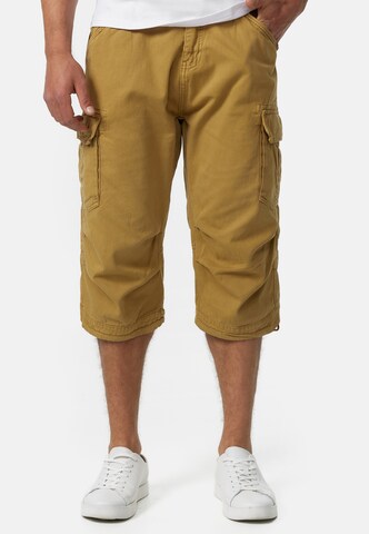 INDICODE JEANS Regular Cargo trousers 'Nicolas' in Brown: front