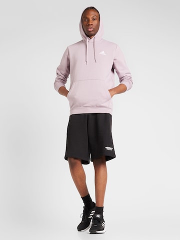 ADIDAS SPORTSWEAR Αθλητική μπλούζα φούτερ 'Essentials Fleece' σε λιλά