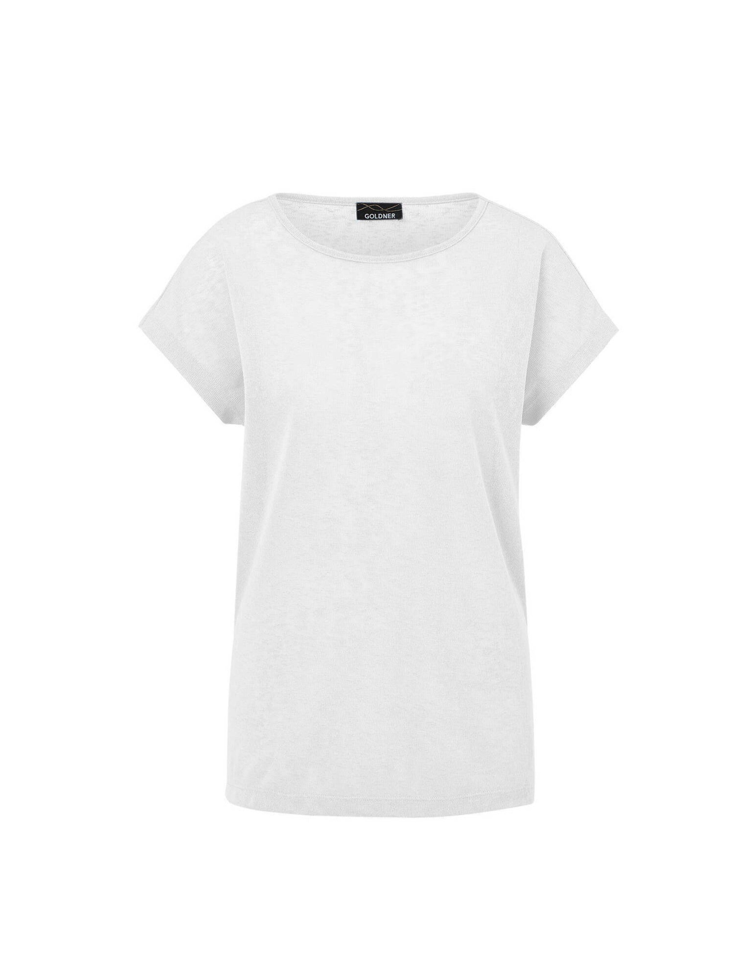 Goldner Shirt in Weiß: Vorderseite