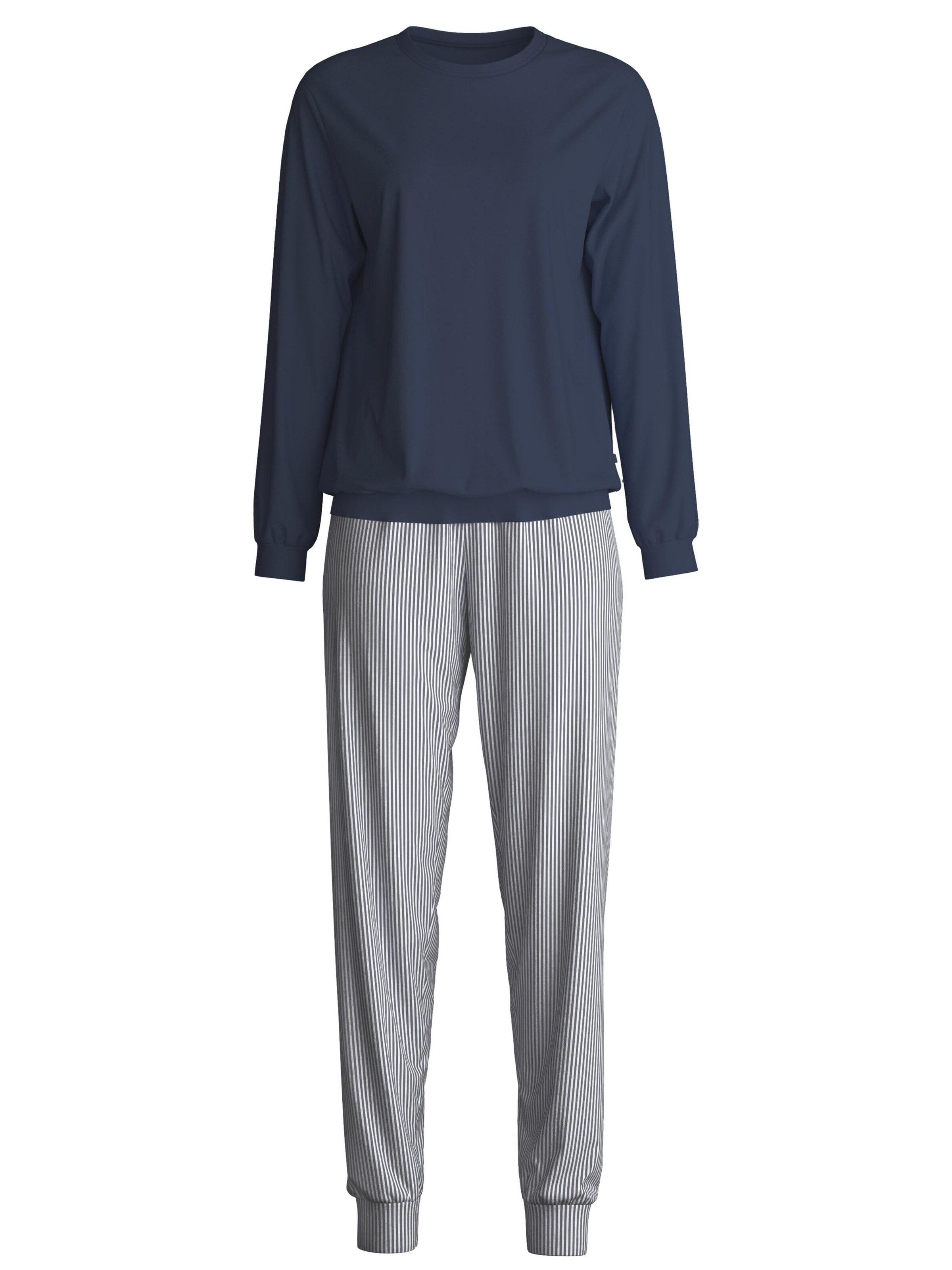 CALIDA Pyjama 'Cotton Special' in Blauw: voorkant