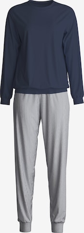 CALIDA Pyjama 'Cotton Special' in Blauw: voorkant