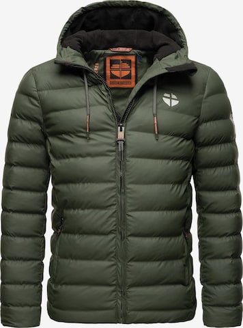 STONE HARBOUR Winter Jacket 'Zaharoo' in Green: front