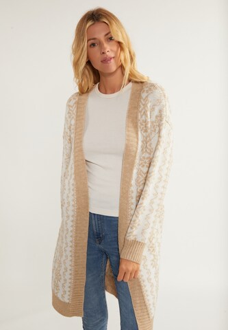 usha BLUE LABEL Knit cardigan 'Lynnea' in Beige