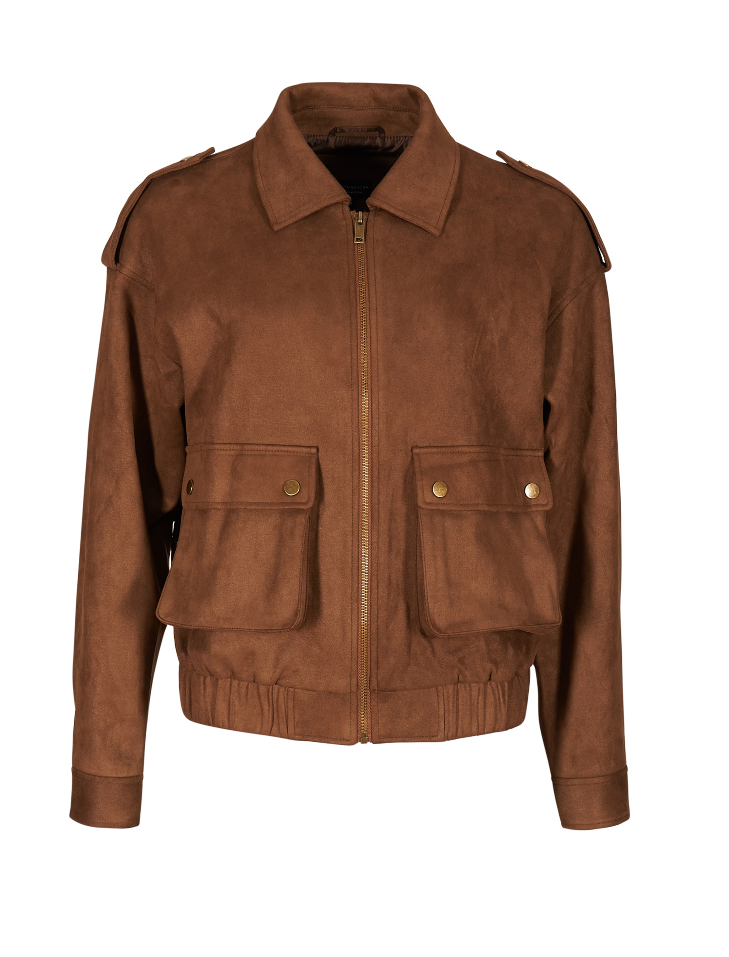 Veste mi-saison South Beach en marron : devant