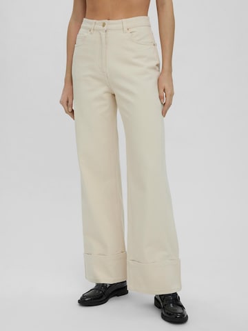 VERO MODA Wide leg Jeans 'KATHY' in Beige: front