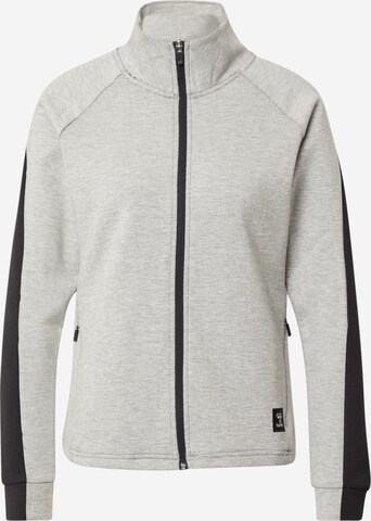 Hummel Athletic Zip-Up Hoodie 'Essi' in Grey: front