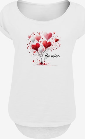 F4NT4STIC Shirt 'Herzbaum Be Mine!' in Wit: voorkant