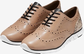 Cole Haan Athletic Lace-Up Shoes 'ZERØGRAND Wingtip Oxford' in Beige