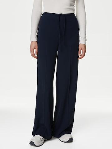 Wide leg Pantaloni di Marks & Spencer in blu
