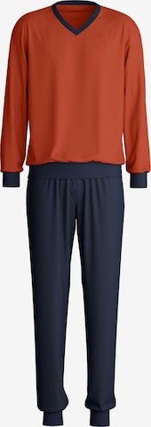 CALIDA Pyjama lang 'Nightwear Xtra' in Bruin: voorkant