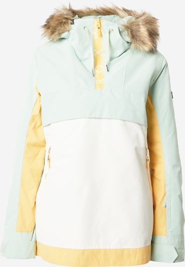 ROXY Sportovní bunda 'SHELTER' - světle hnědá / pastelově zelená / pastelově oranžová / bílá, Produkt