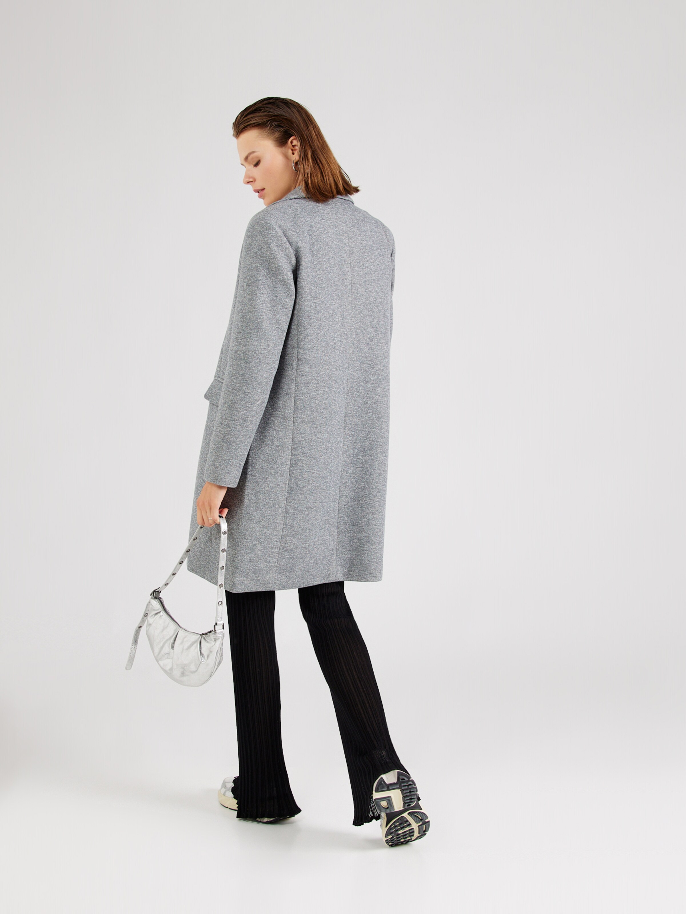 Manteau only gris chiné new arrivals