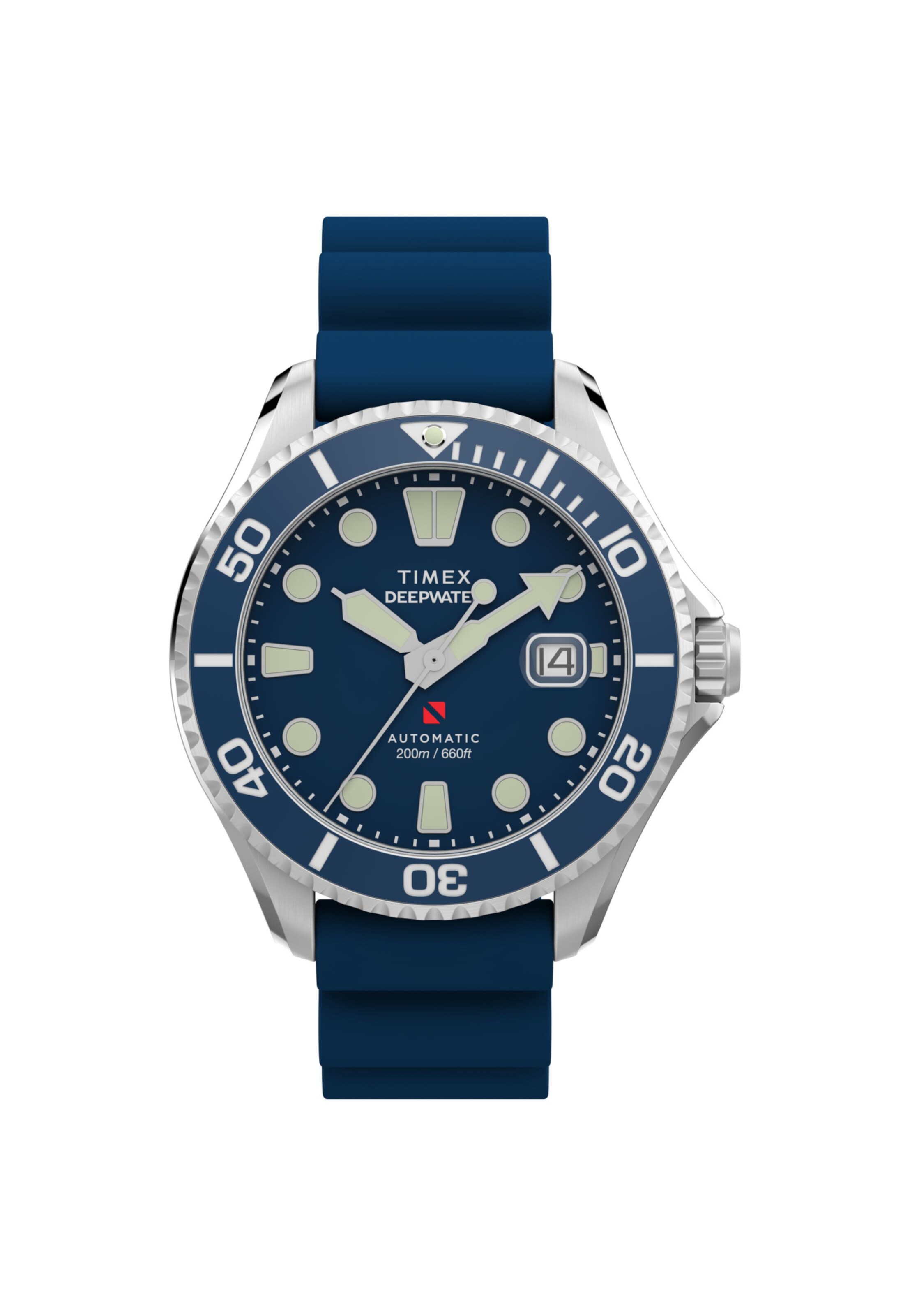 Orologio analogico 'Deepwater Meridian' di TIMEX in blu: frontale