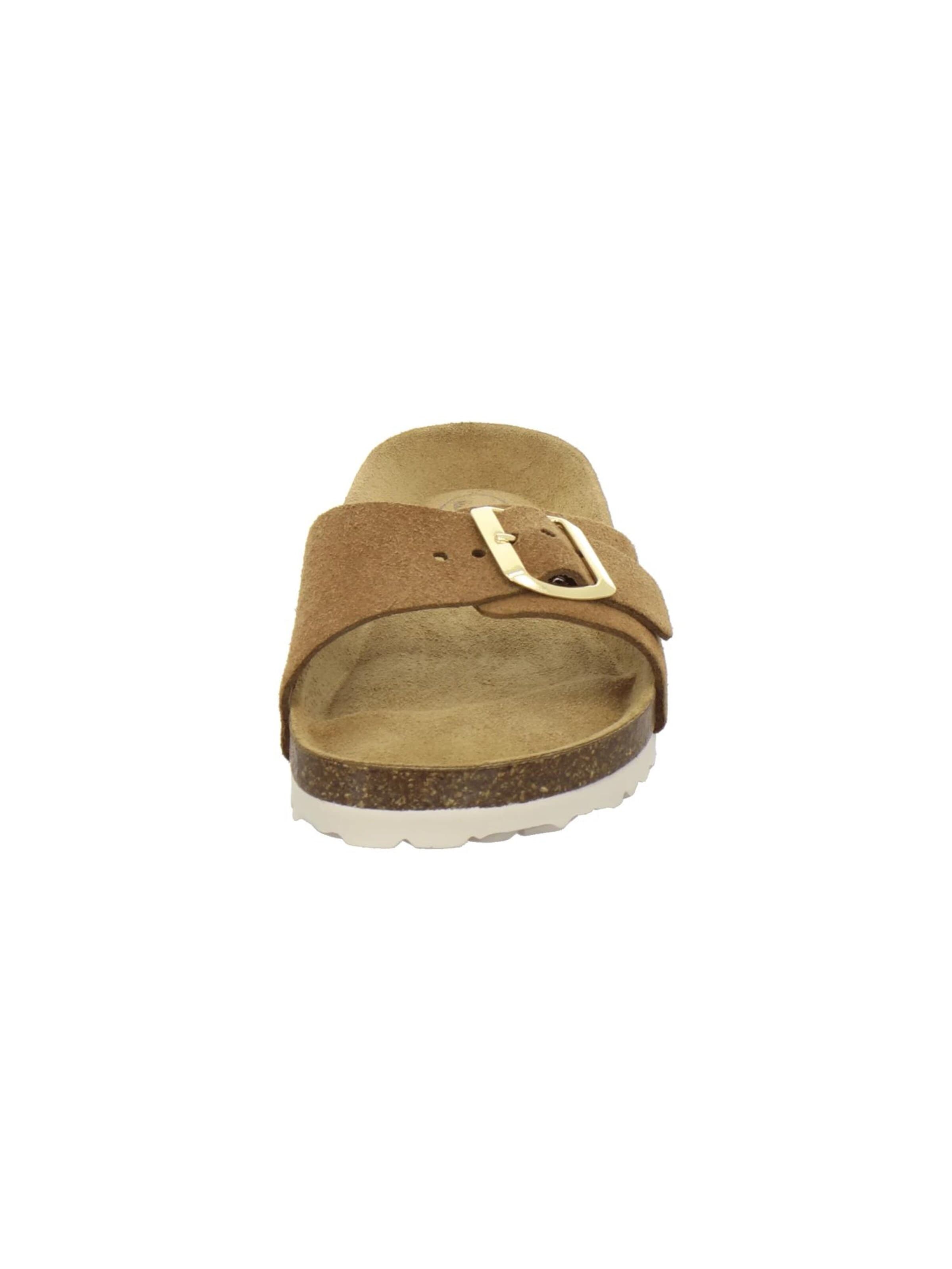 AFS-Schuhe Pantolette 'Pantoletten Damen Einschnaller cognac'‌‌‌‌‌‌ in Braun