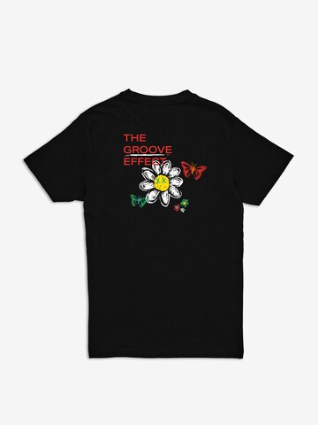 ABOUT YOU DROP Shirt 'The groove effect' in Black: front