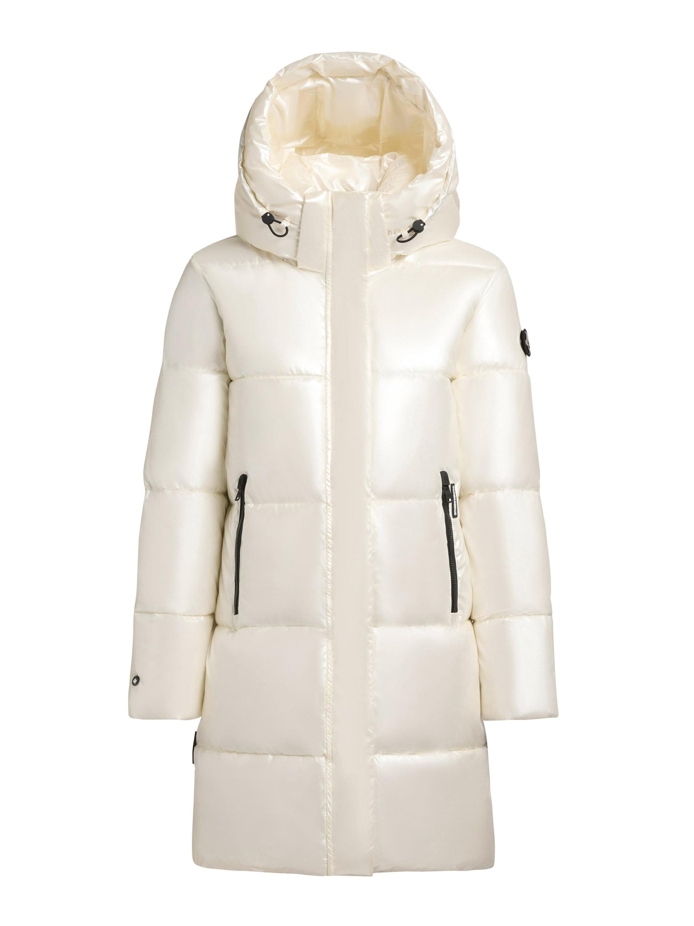 Cappotto invernale 'Haya-YM' di khujo in bianco: frontale