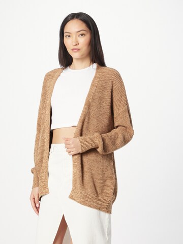 Cotton On Knit Cardigan in Brown: front