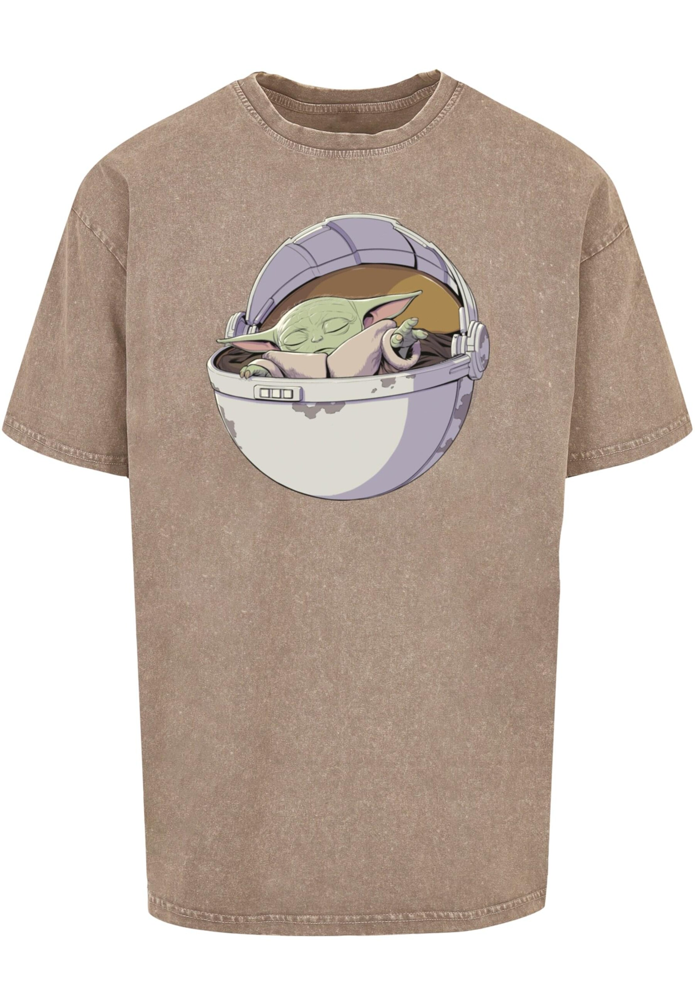 Maglietta 'Star Wars - The Mandalorian' di ABSOLUTE CULT in marrone: frontale