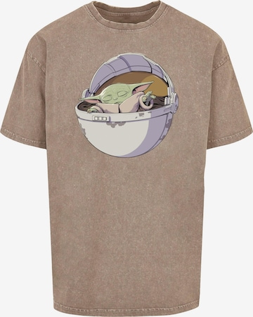 ABSOLUTE CULT Shirt 'Star Wars - The Mandalorian' in Brown: front