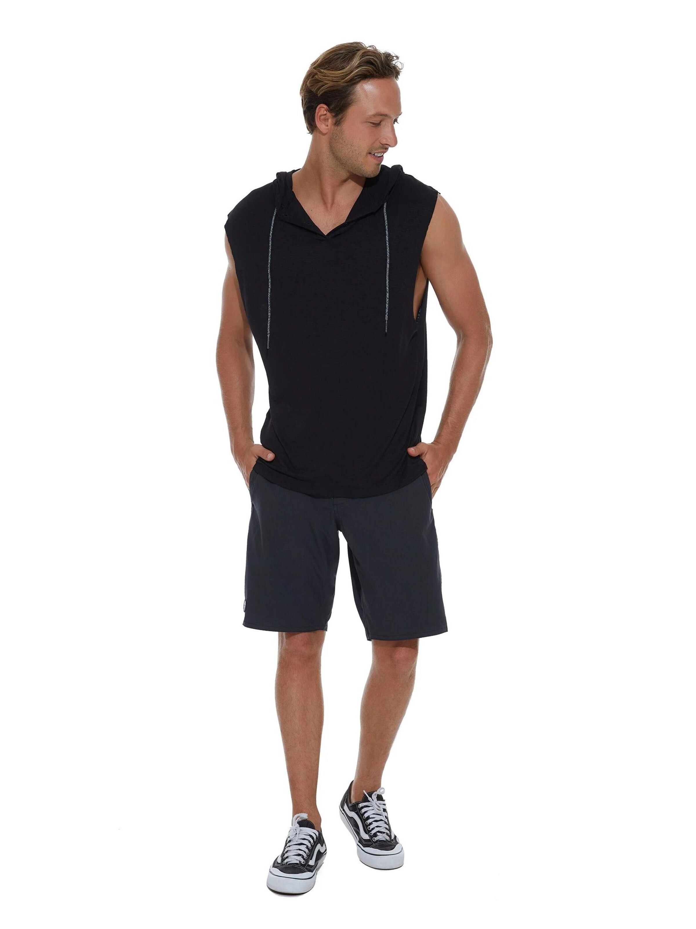 69Slam - Camiseta 'CAMISETA CON CAPUCHA REGAN BLANCA' en negro: frente