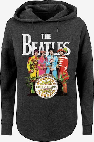 F4NT4STIC Sweatshirt 'The Beatles Band Sgt Pepper Black' in Grijs: voorkant