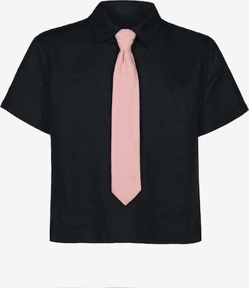 Coupe regular Chemise 'Linen Business Shirt' HACOY en rose : devant