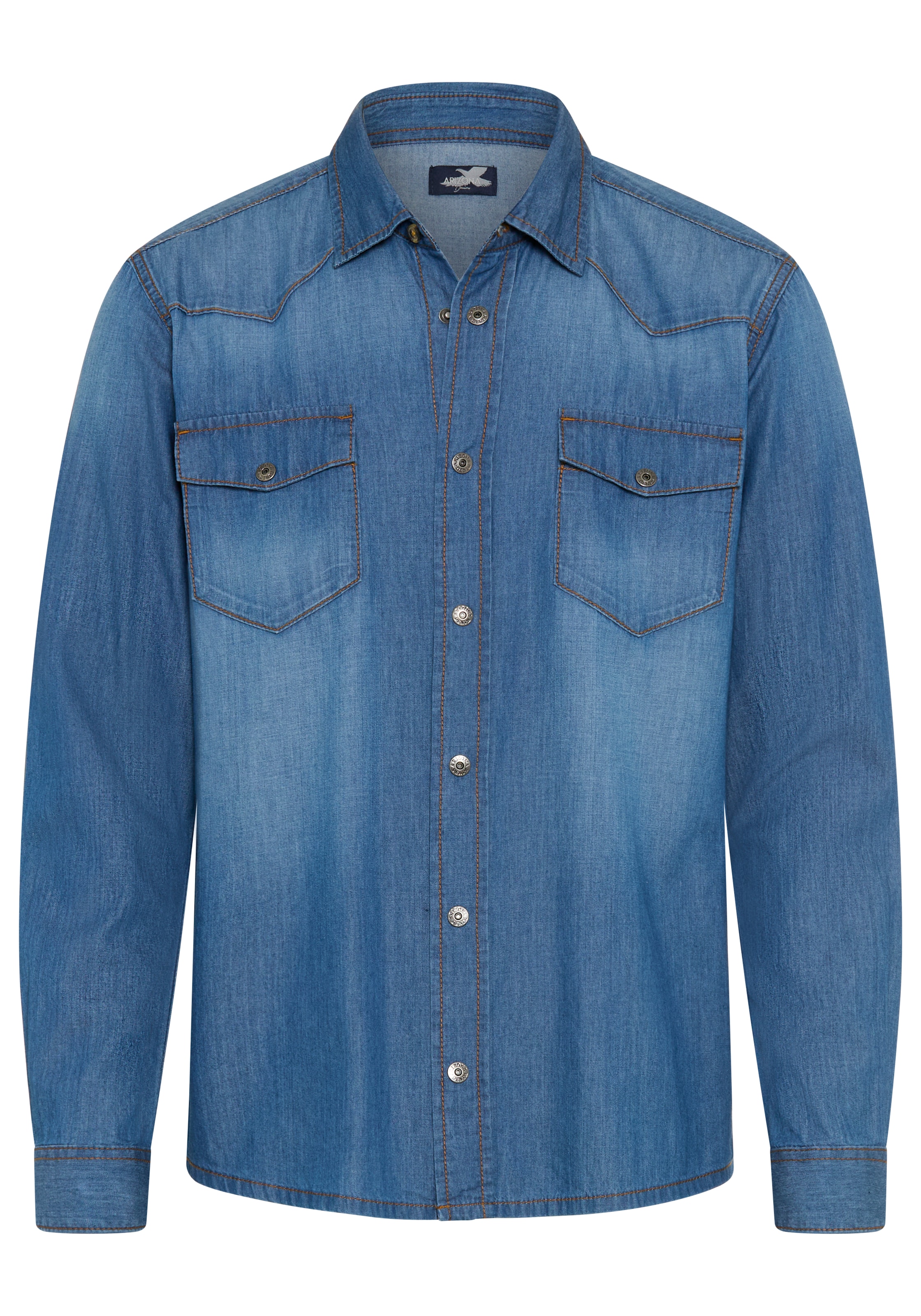 ARIZONA Button Up Shirt in S in Blue denim, Item view