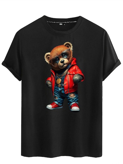 RMK Shirt '“Teddybär Motorrad ”' in Black, Item view