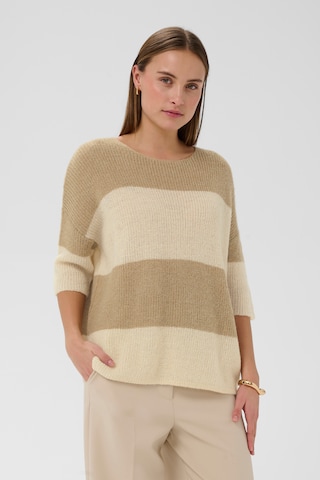 SOAKED IN LUXURY Pullover 'Tuesday' in Beige: Vorderseite