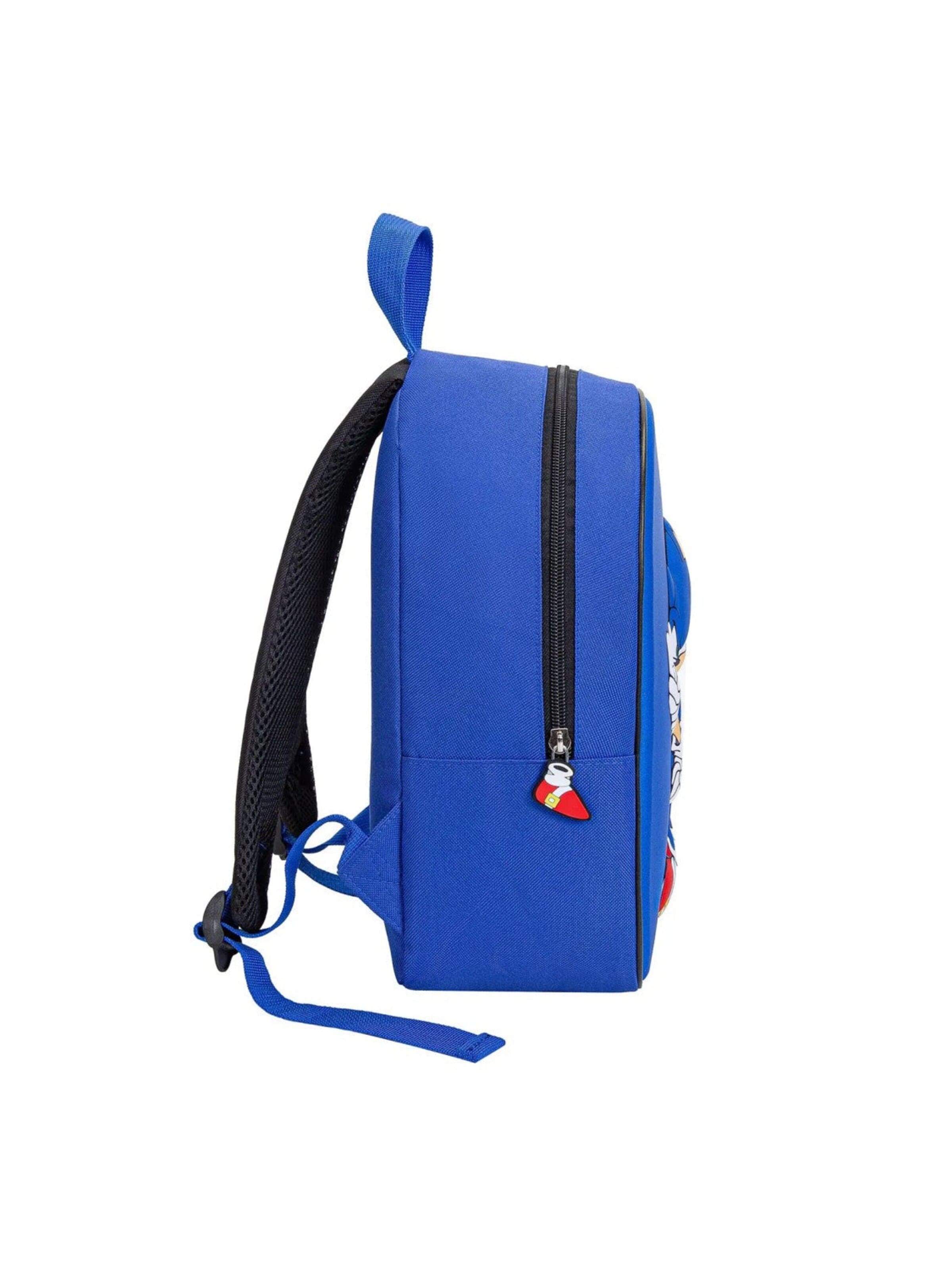 Sonic the Hedgehog Rugzak 'Sonic The Hedgehog Rugzak Blauw 3D Voorkant Verstelbare Schouderbanden Officieel Gelicenseerd' in Blauw