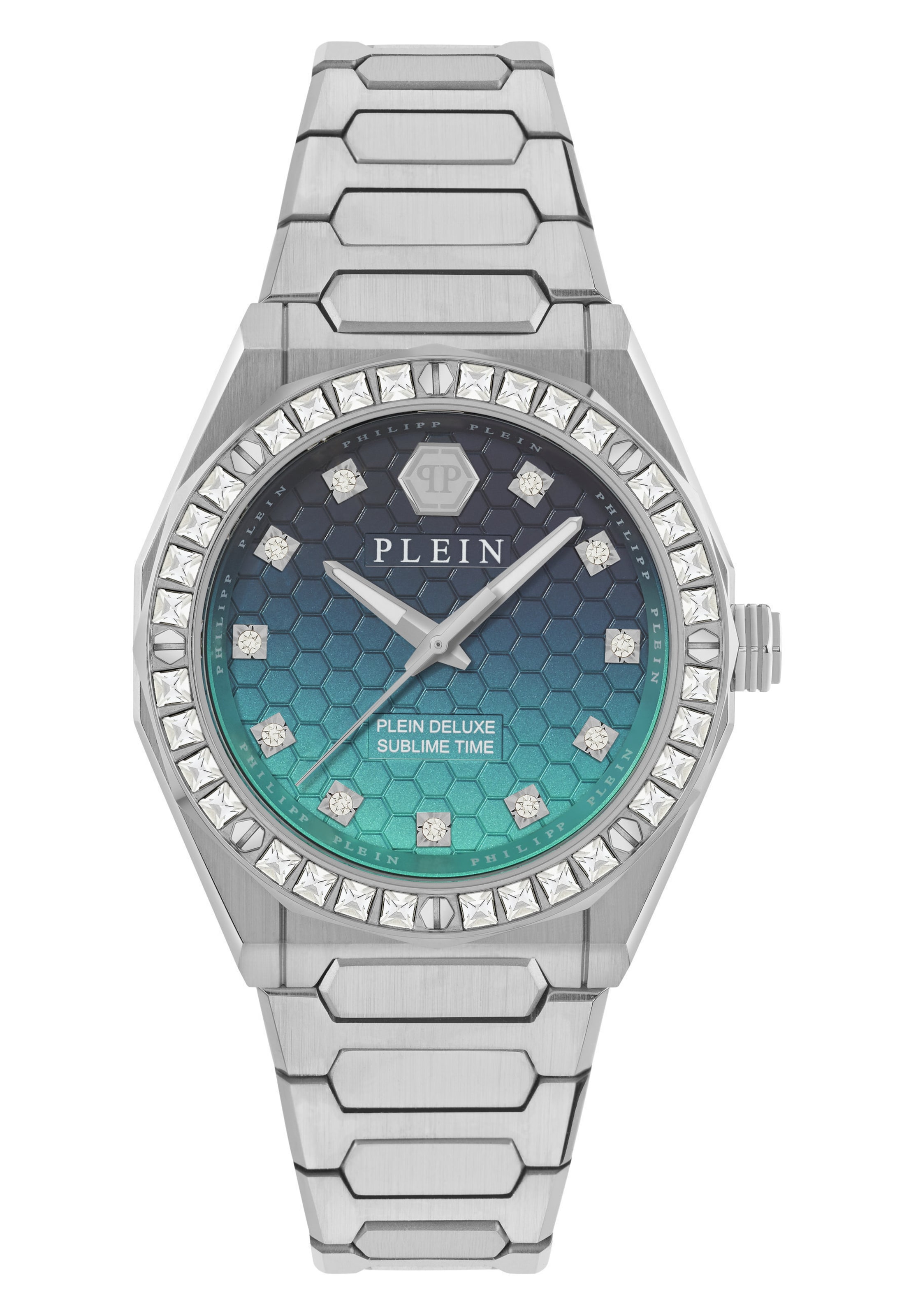 Montre à affichage analogique Philipp Plein Watches en argent : devant