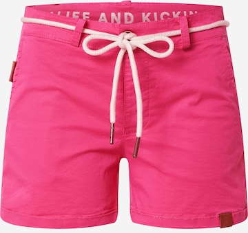 Alife and Kickin Regular Chino trousers in Pink: front