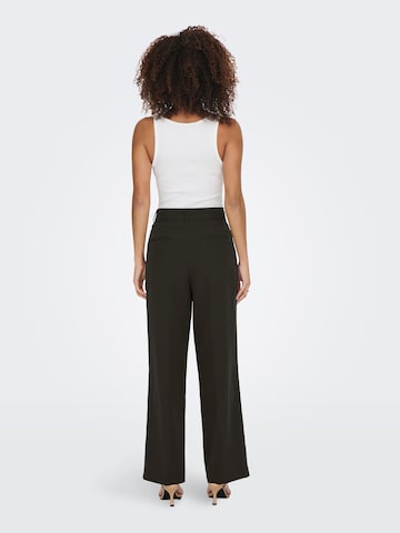 ONLY Wide leg Pleat-Front Pants 'Tate-Abba' in Brown