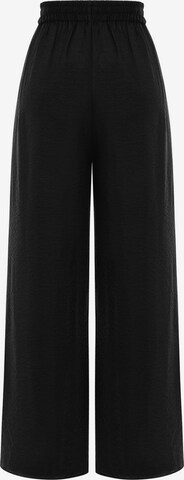 NOCTURNE Wide Leg Hose in Schwarz