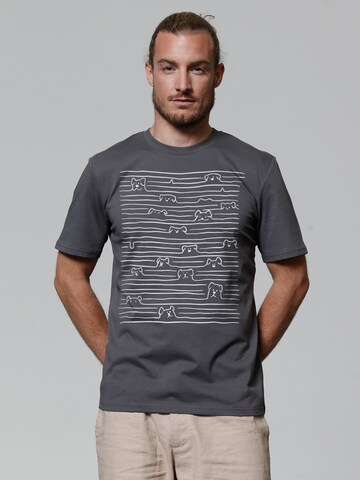 T-Shirt ' Doodle Dogs ' Watapparel en gris : devant