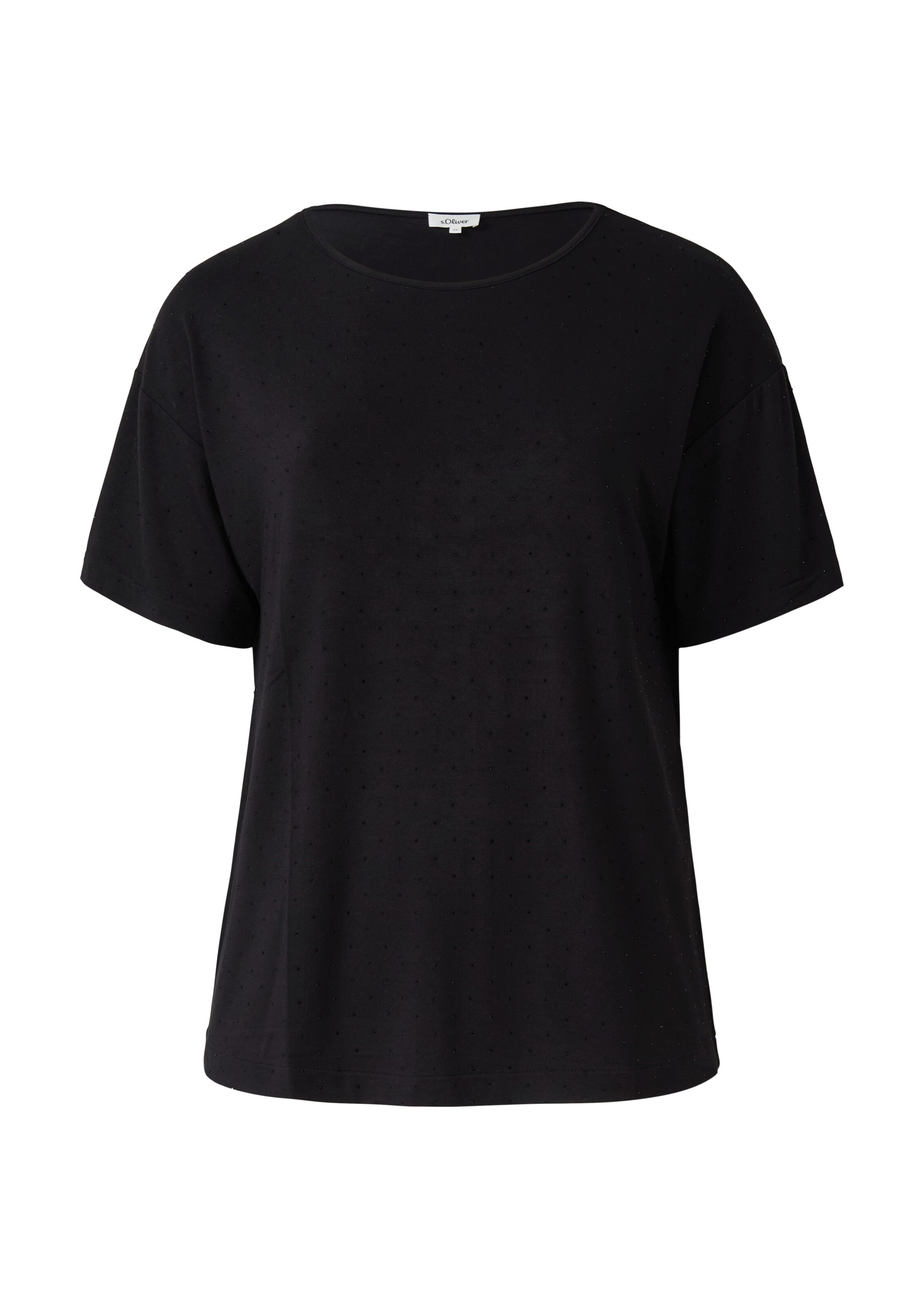 s.Oliver Red Label Plus T-Shirt in Schwarz: Vorderseite
