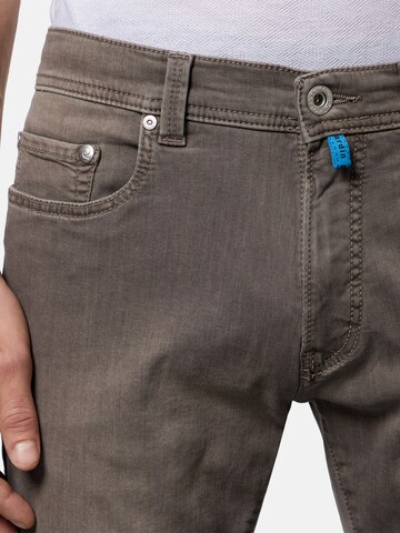 PIERRE CARDIN Slimfit Jeans 'Lyon' in Braun