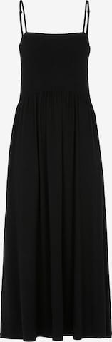 Cellbes of Sweden Jerseykleid mit Smokarbeit in Schwarz: Vorderseite