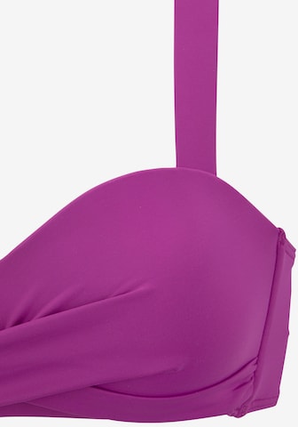 LASCANA Bandeau Bikinitop in Pink