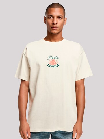 T-Shirt 'Pasta Lover' F4NT4STIC en beige : devant