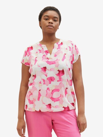 Camicia da donna di Tom Tailor Women + in rosa: frontale