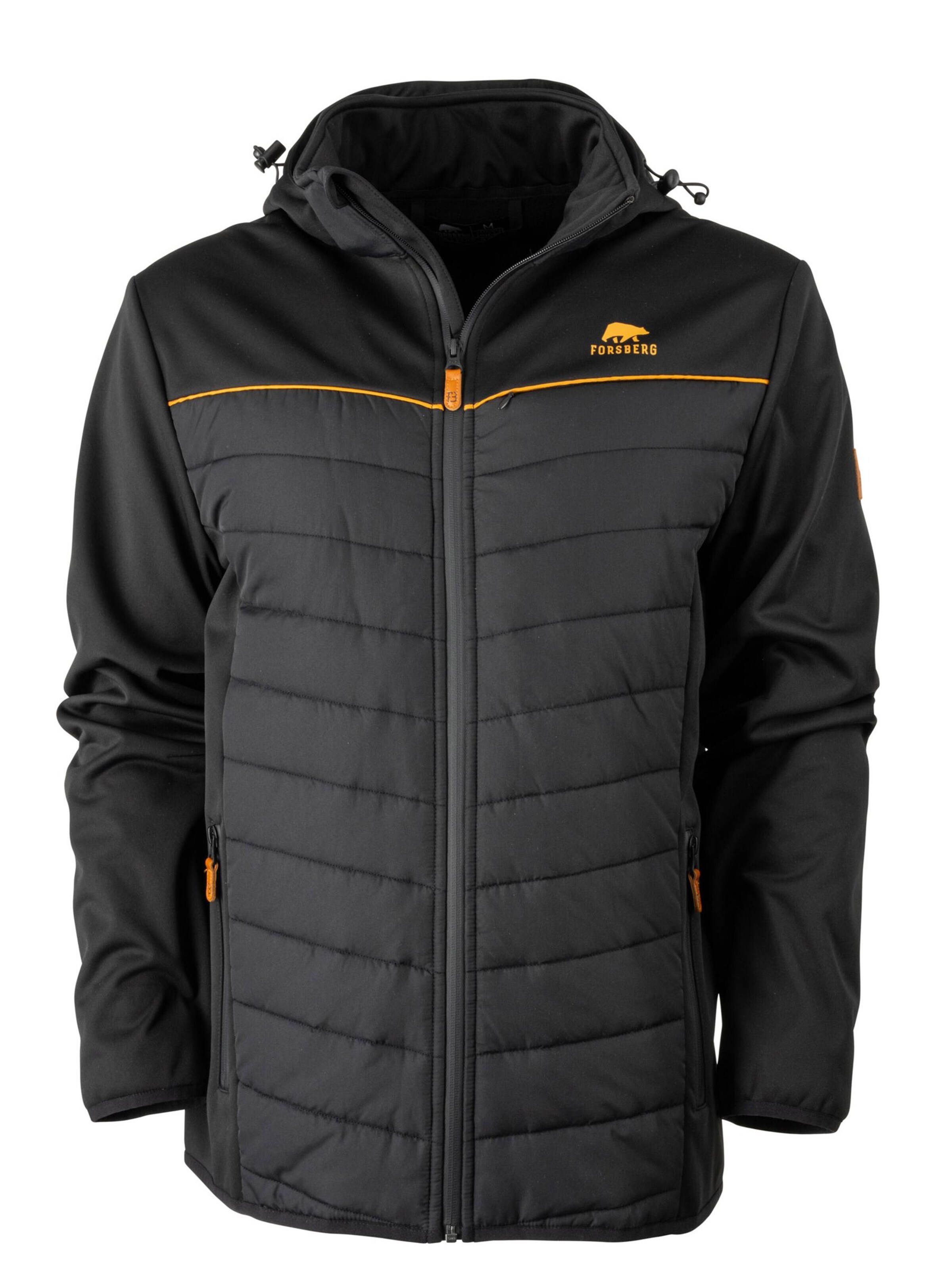 FORSBERG Outdoorjacke 'Alruut III Hybridjacke mit abnehmbarer Kapuze'‌‌‌‌‌‌ in L in schwarz, Produktansicht