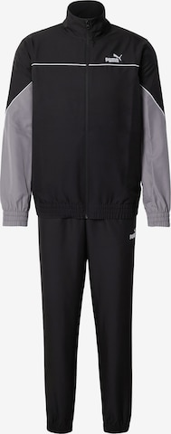 PUMA Trainingsanzug in Schwarz: Vorderseite
