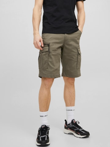 JACK & JONES Regular Cargo Pants 'Dex' in Green: front