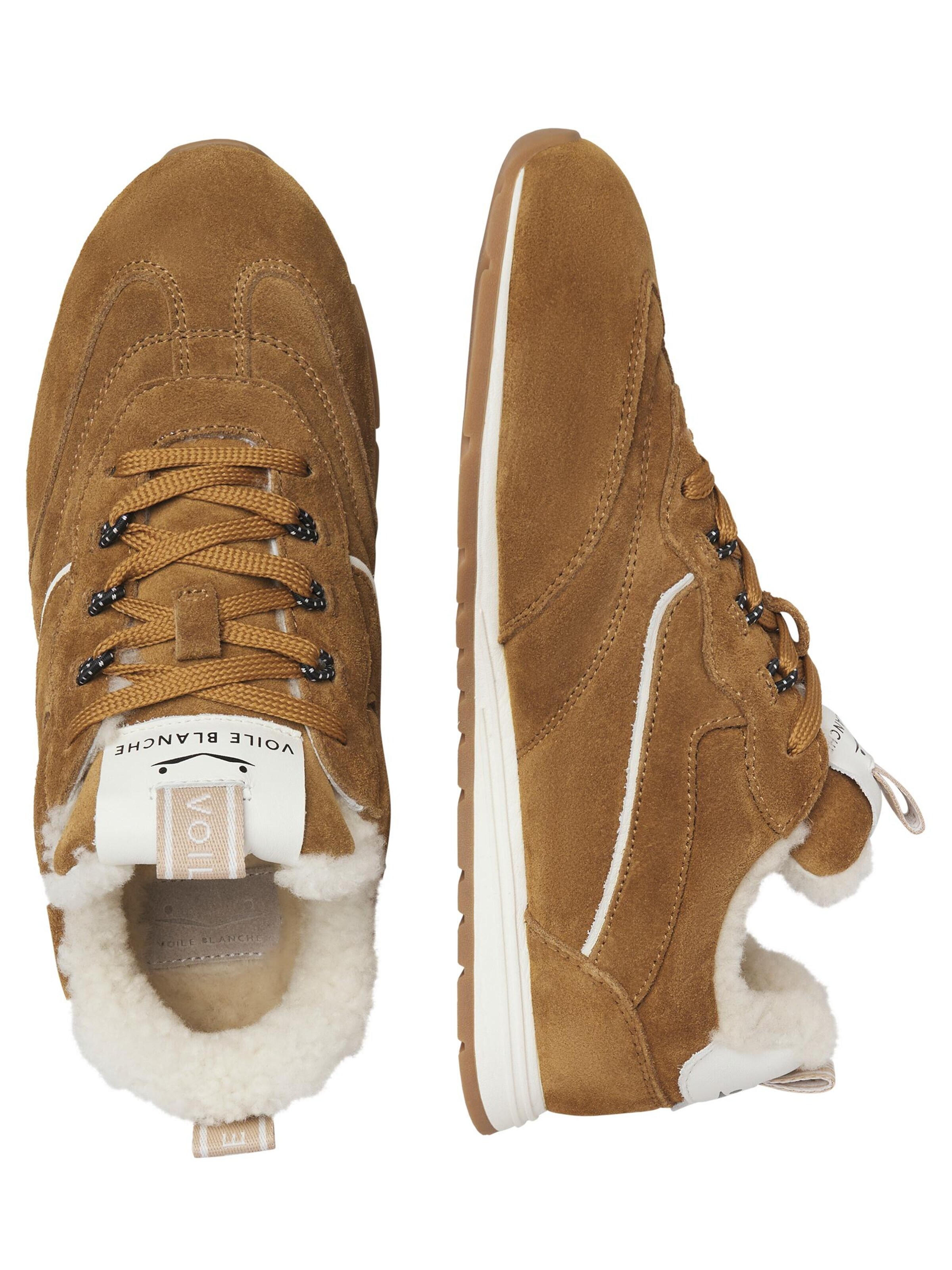 Voile blanche Lace-up shoe 'PLAY SNEAK FUR W 01.' in Beige