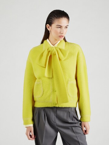 Cardigan Essentiel Antwerp en jaune : devant