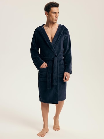 Henderson Bathrobe short 'Naps' in Blue